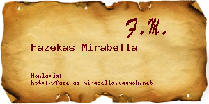 Fazekas Mirabella névjegykártya